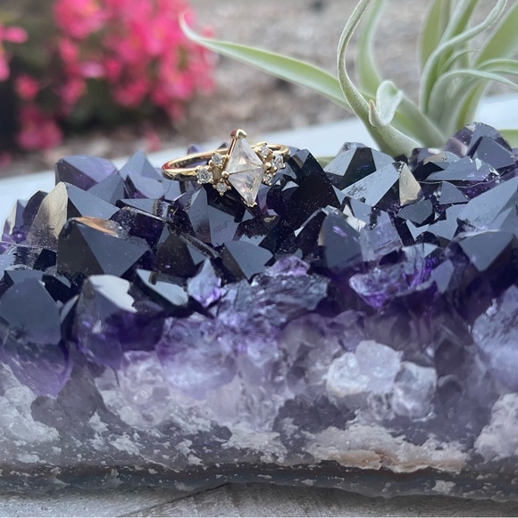 14k Gold over SS Moonstone Ring - Picture 7 of 15